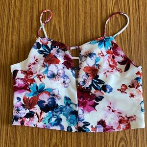 NWT Floral Crop Top